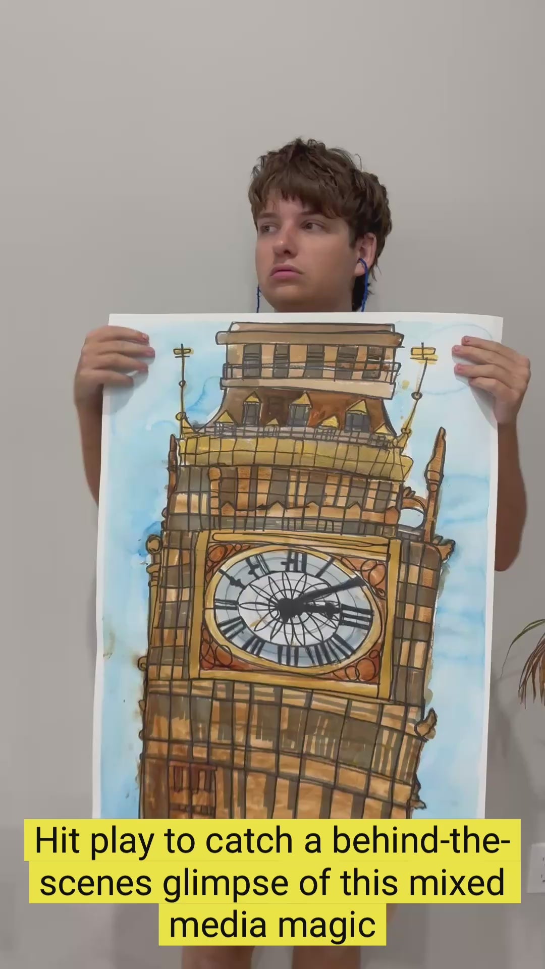 Big Ben - ORIGINAL Watercolor artwork 22x30”