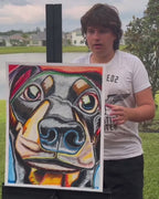 Sweetheart  - ORIGINAL OIL PASTEL ARTWORK - 19x24" (video attached)