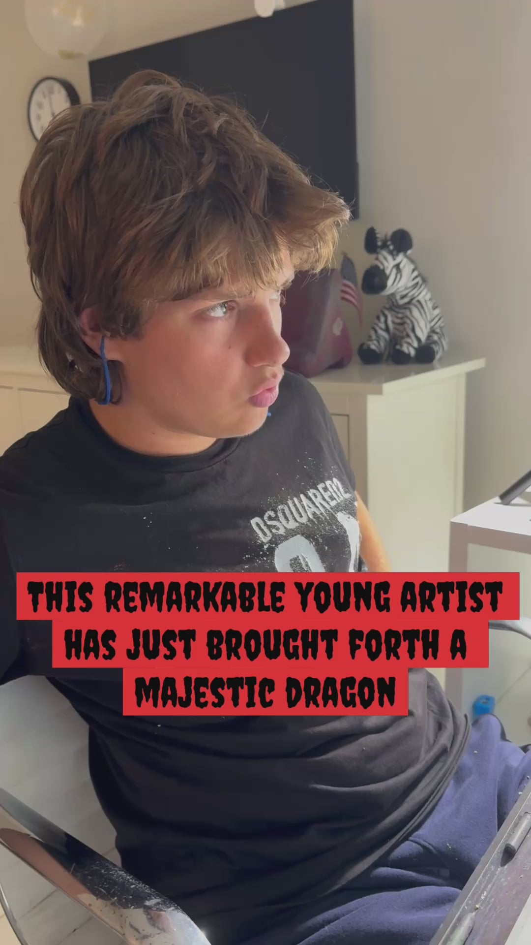 Dee-Dee-Drago - ORIGINAL OIL PASTEL ARTWORK - 19x24" (video attached)