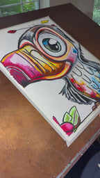 Toucan Tango - ORIGINAL OIL PASTEL ARTWORK - 19x24" (video attached)