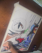 Colorful Conquest - ORIGINAL OIL PASTEL ARTWORK - 19x24" (video attached)