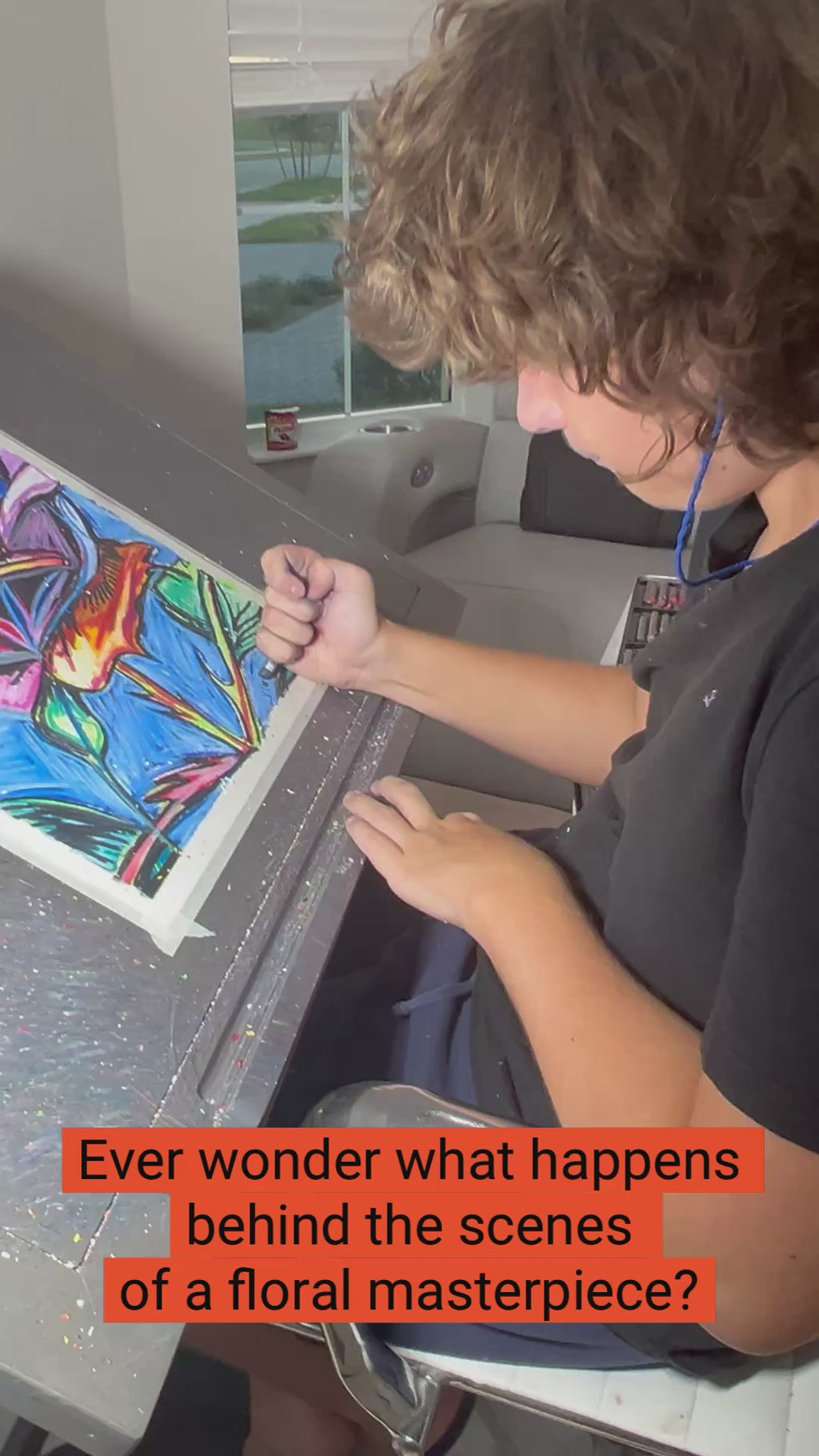 Rose - ORIGINAL 16x19" (video attached)