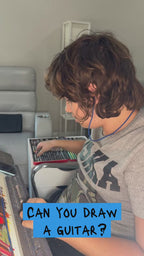 Guitar - ORIGINAL OIL PASTEL ARTWORK - 16x19” (video attached)