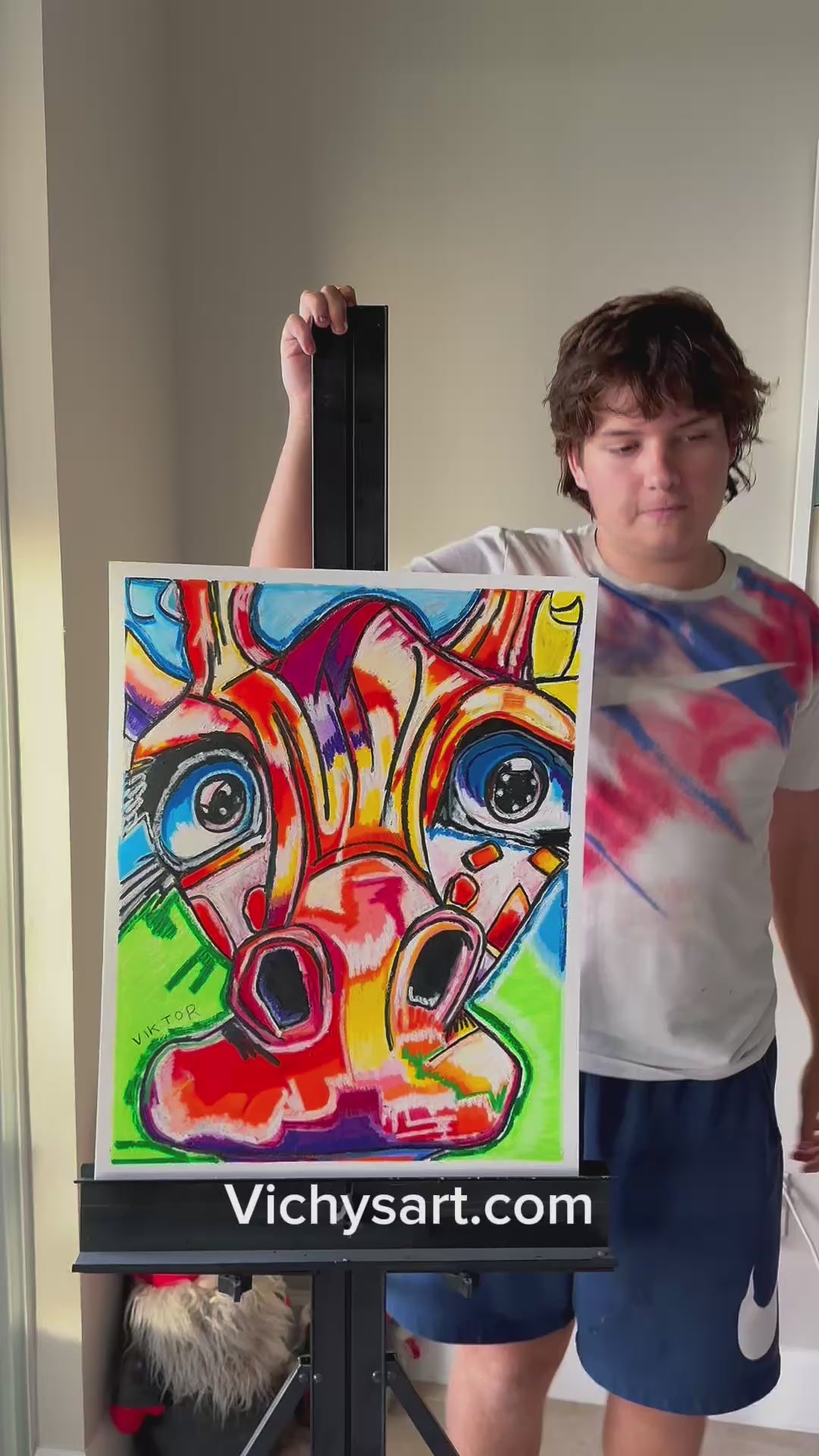 Savannah Sunset - ORIGINAL OIL PASTEL ARTWORK - 19x24" (video attached)