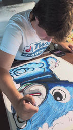 Ram-bling Smile - Original oil pastels artwork 19x24” (video attached)