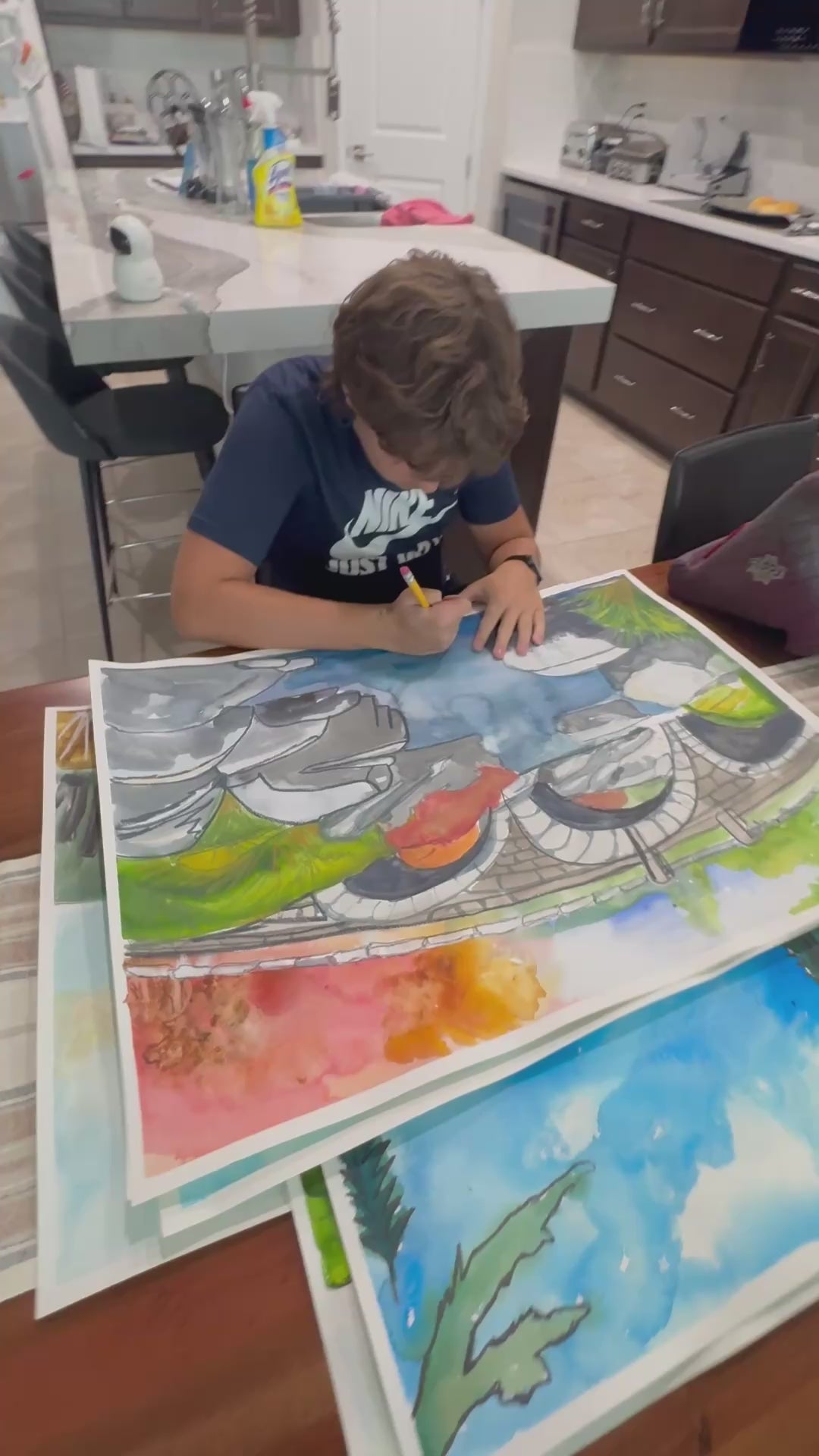 Coastal I - ORIGINAL Watercolor artwork 22x30”