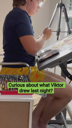 Happy Monkey - ORIGINAL OIL PASTEL ARTWORK - 24x19" (video attached)