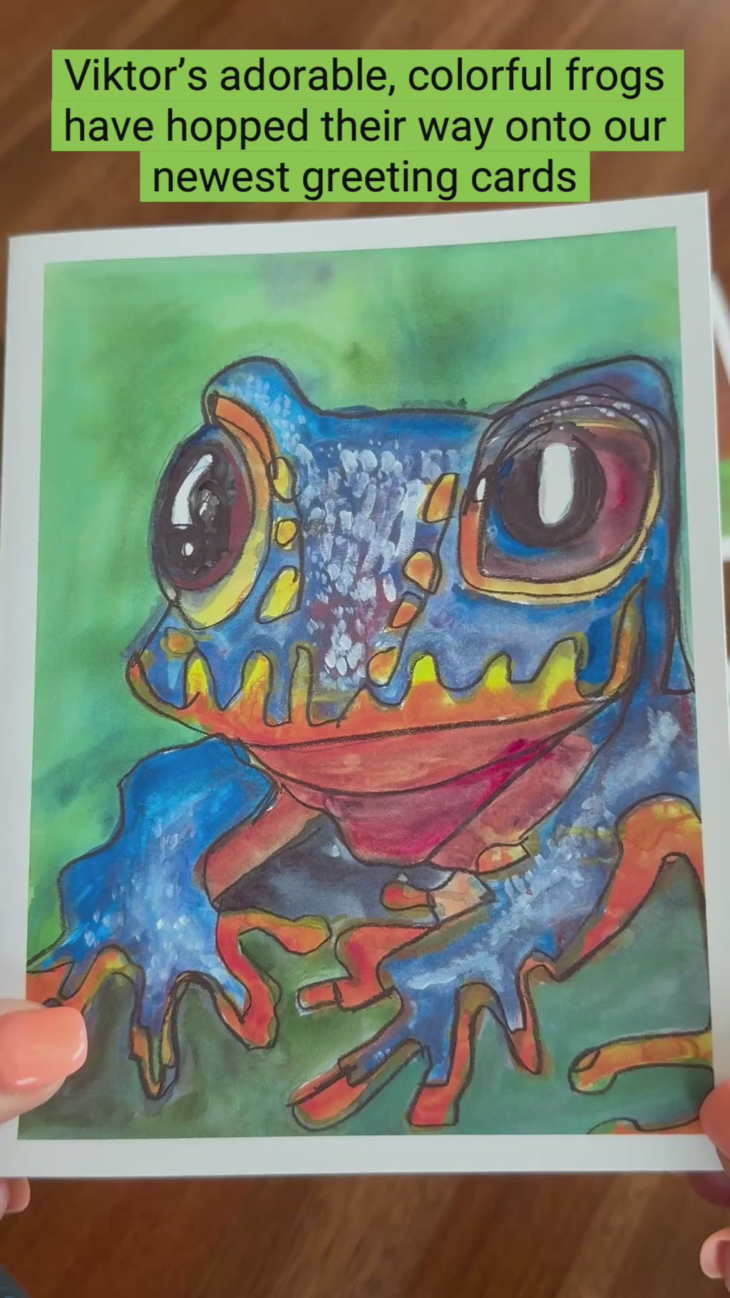 Frogs - Greeting cards set of 8 cards