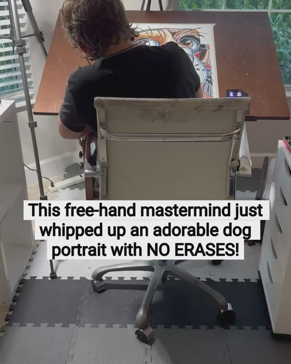 Josie - ORIGINAL OIL PASTEL ARTWORK - 19x24" (video attached)