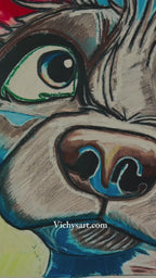 Skylar - Original oil pastels artwork 19x24” (video attached)