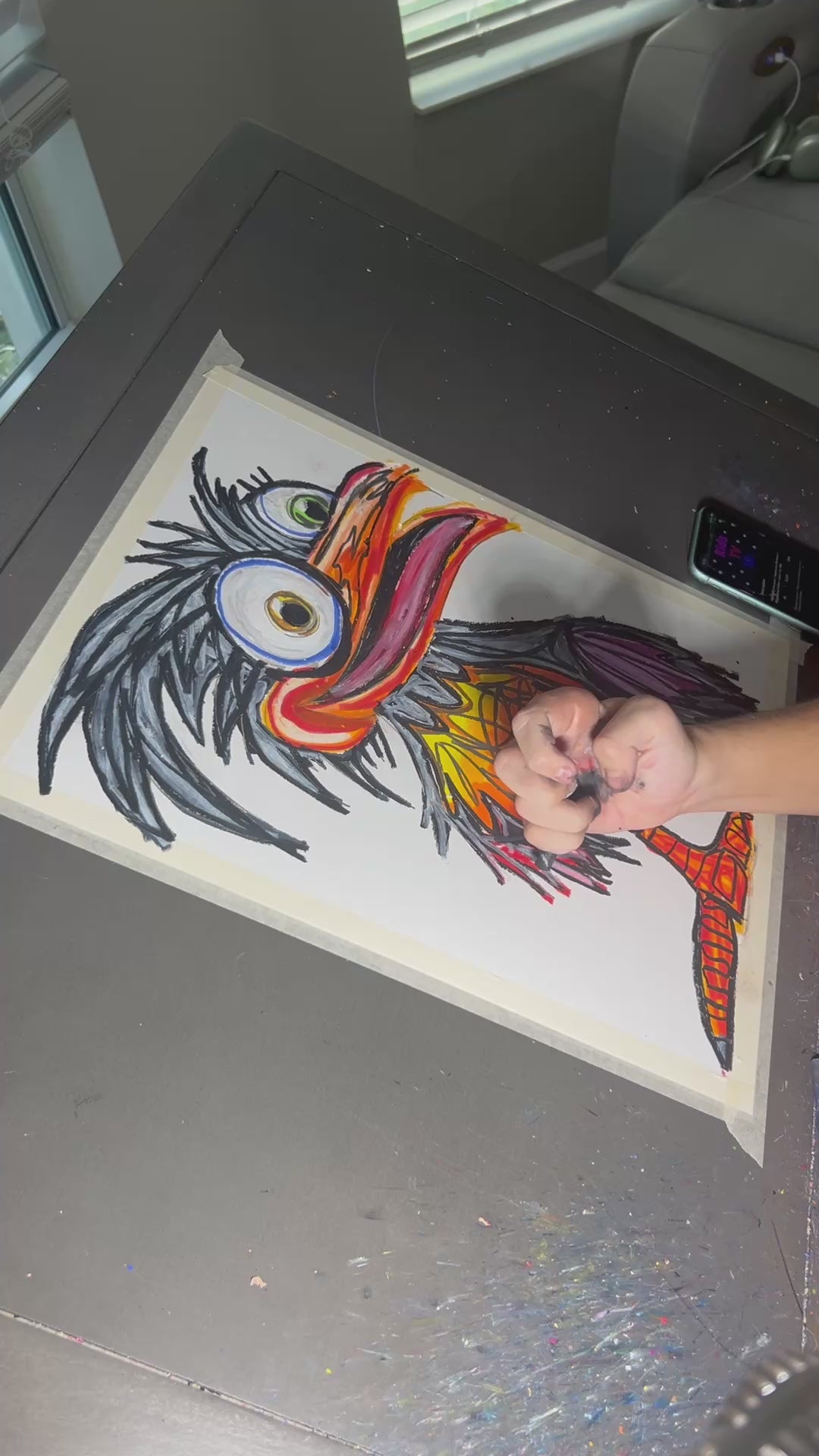 The Happy Bird - ORIGINAL  14X17"