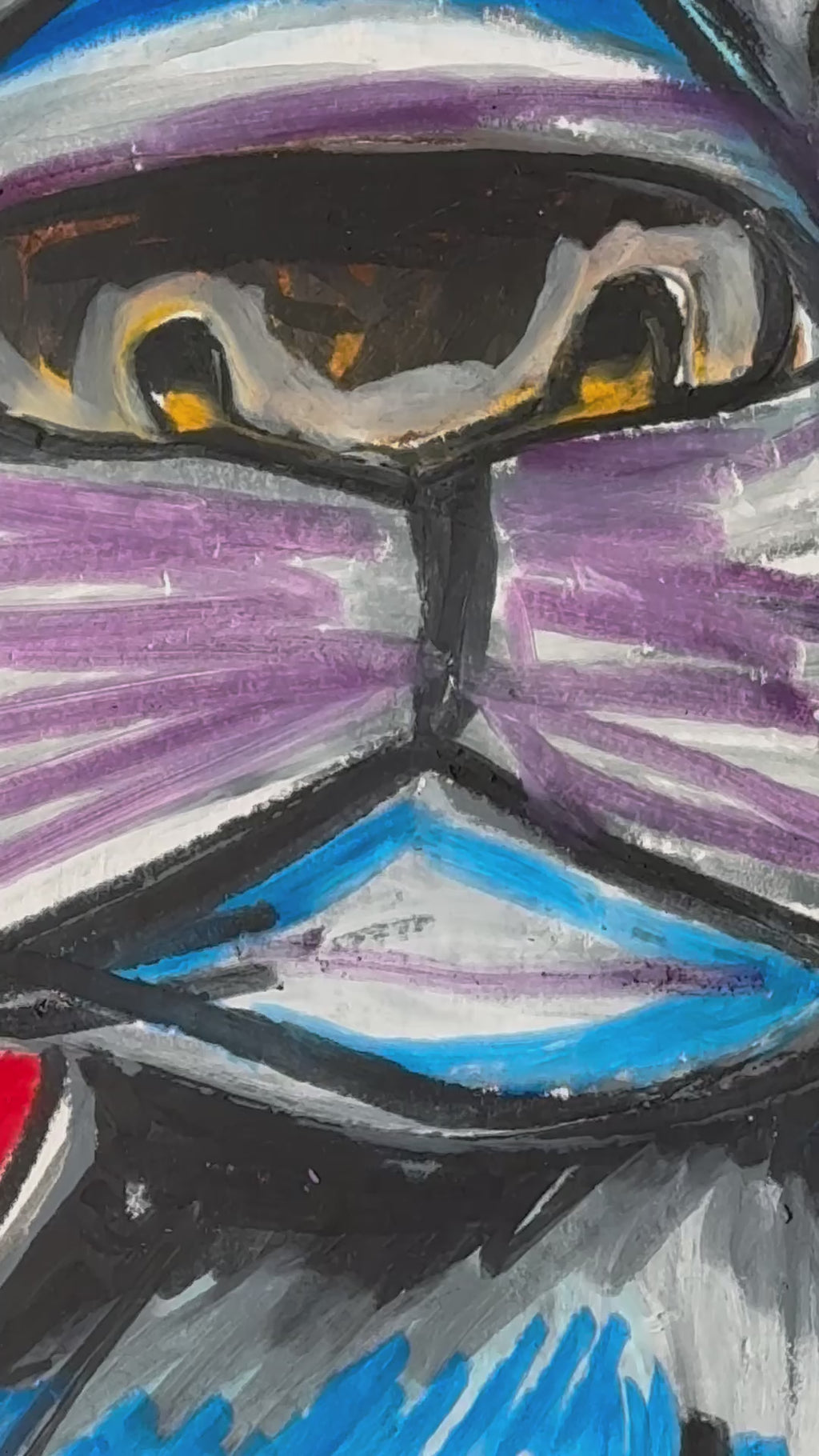 Blue Dog - ORIGINAL 16x20” (video attached)