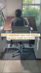 Cocker - ORIGINAL OIL PASTEL ARTWORK - 19x24" (video attached)