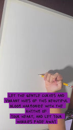 Purple Dahlia - ORIGINAL OIL PASTEL ARTWORK - 19x24" (video attached)