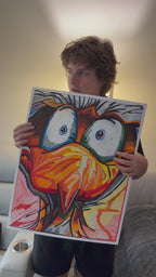 Ginger Snap - ORIGINAL OIL PASTEL ARTWORK - 22x30" (see the video)