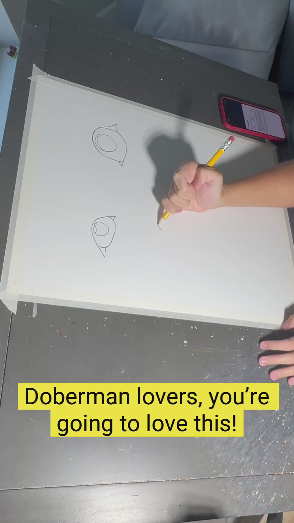 Dobermann - ORIGINAL 16x20” (video attached)