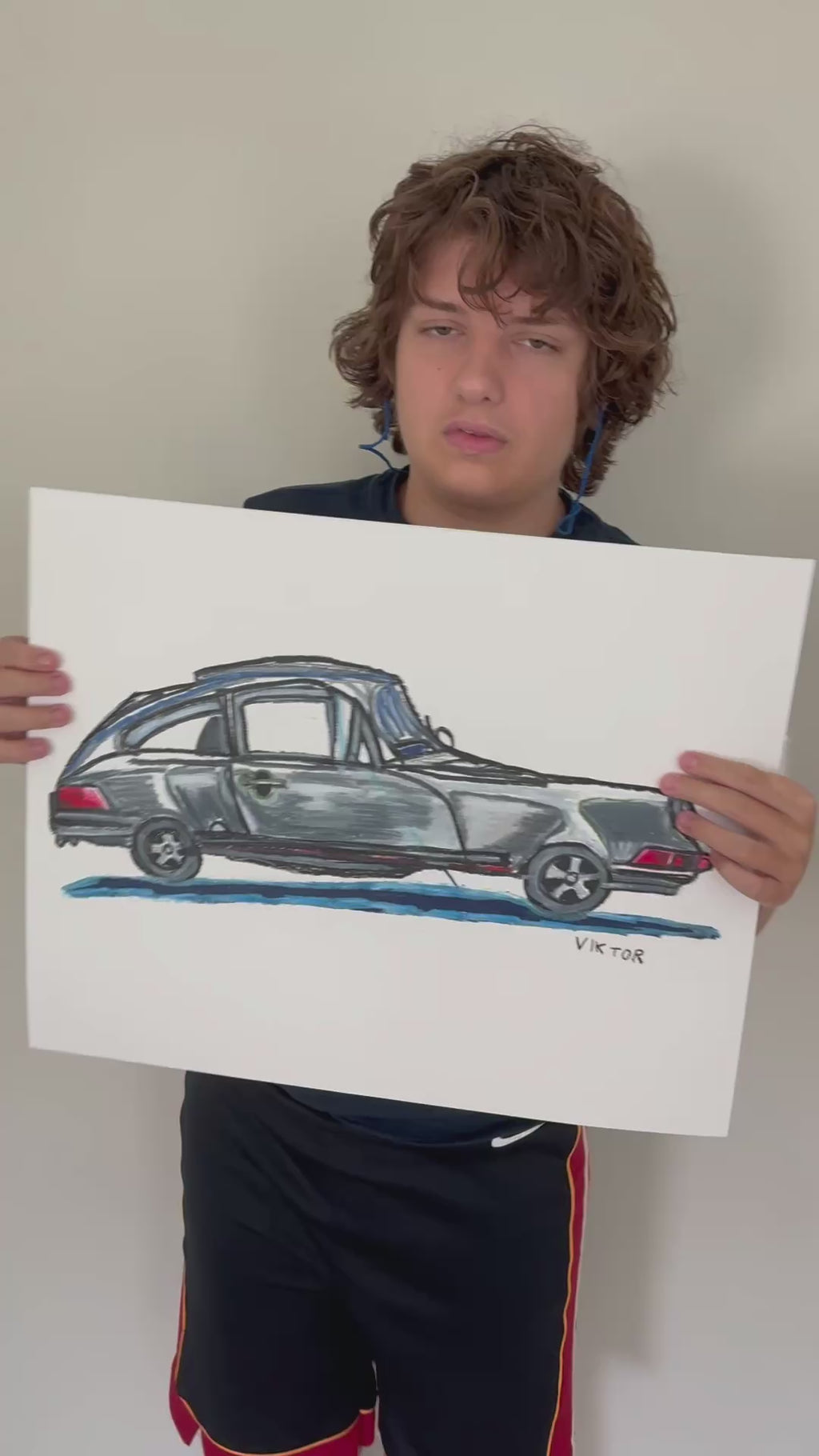 Vintage Carrera - ORIGINAL OIL PASTEL ARTWORK