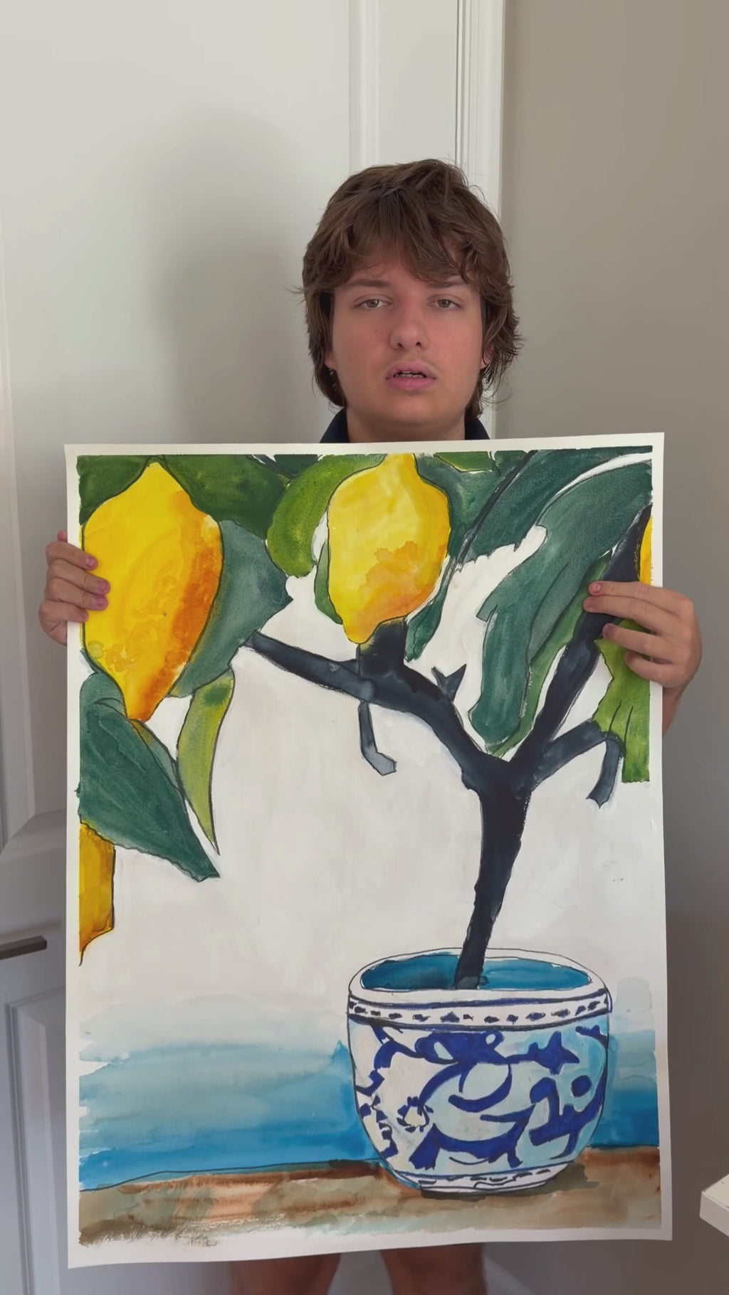 Mediterranean Morning - ORIGINAL 22x30” (video attached)