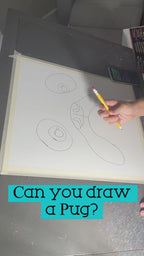 The Pug - ORIGINAL 16x19” (How is created - video)