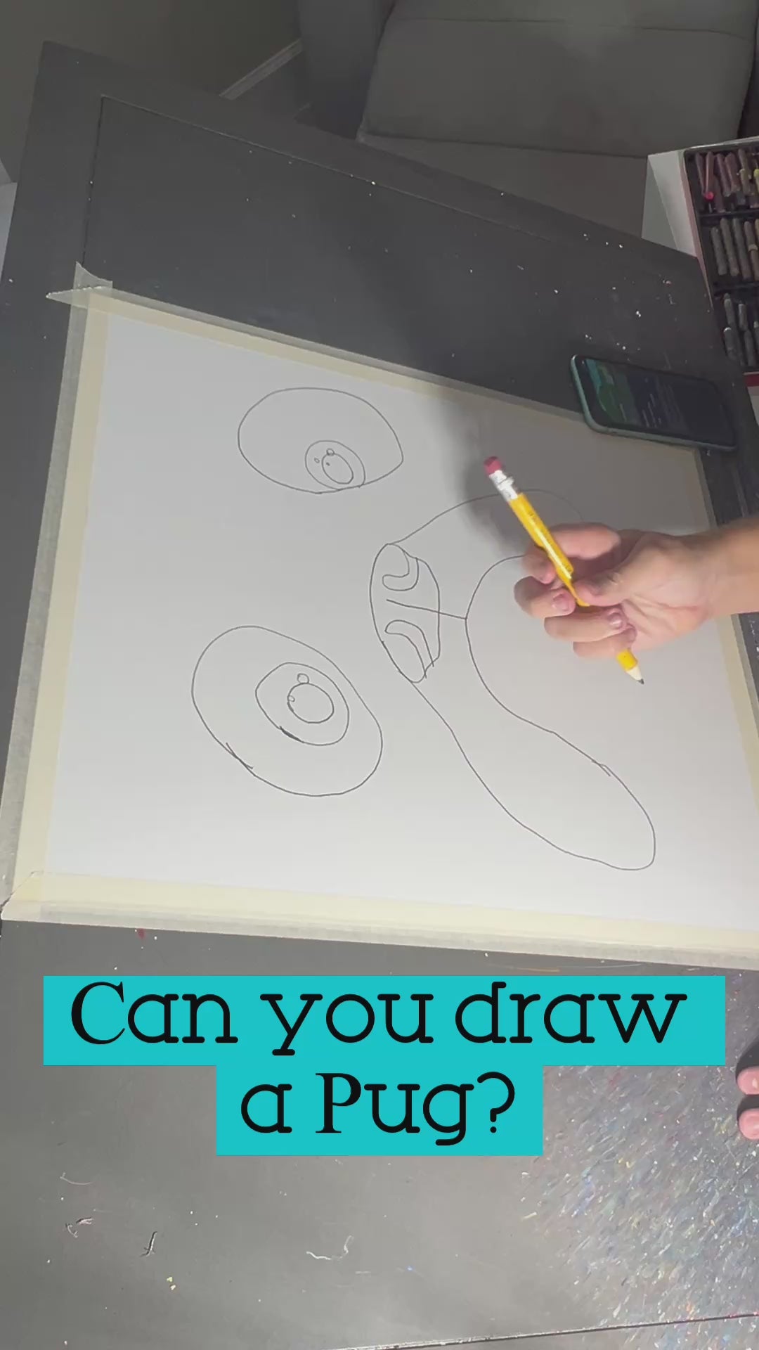 The Pug - ORIGINAL 16x19” (How is created - video)