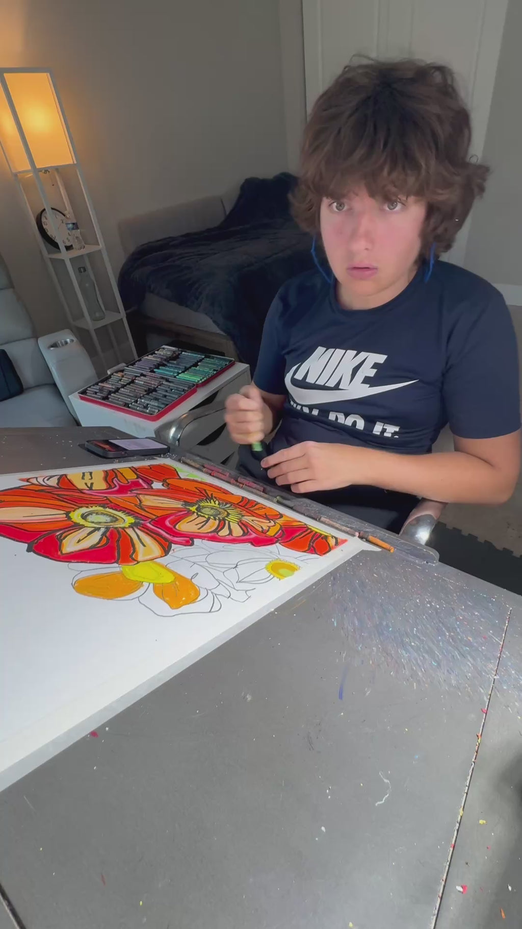 Wild Poppies - ORIGINAL 16x20” (video attached)