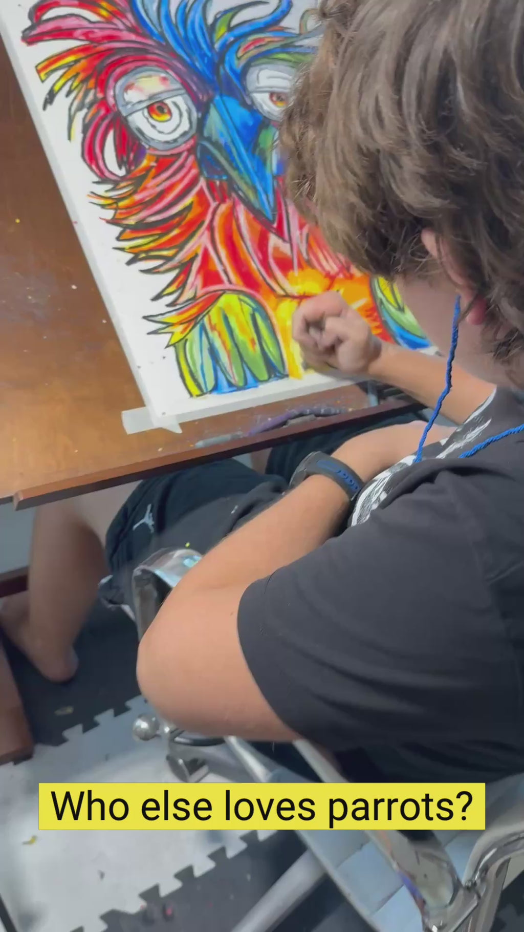Floyd - ORIGINAL OIL PASTEL ARTWORK - 19x24" (video attached)