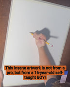 Smokey - ORIGINAL OIL PASTEL ARTWORK - 19x24" (video attached)