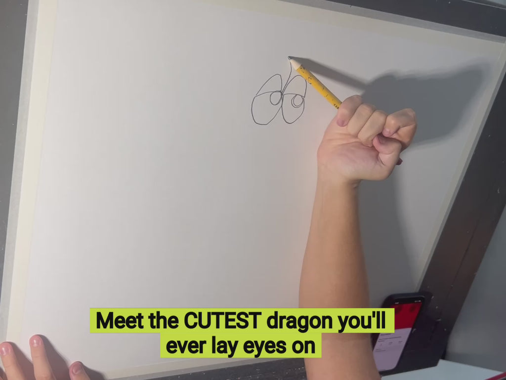 Red Dragon - ORIGINAL OIL PASTEL ARTWORK - 24x19" (video attached)