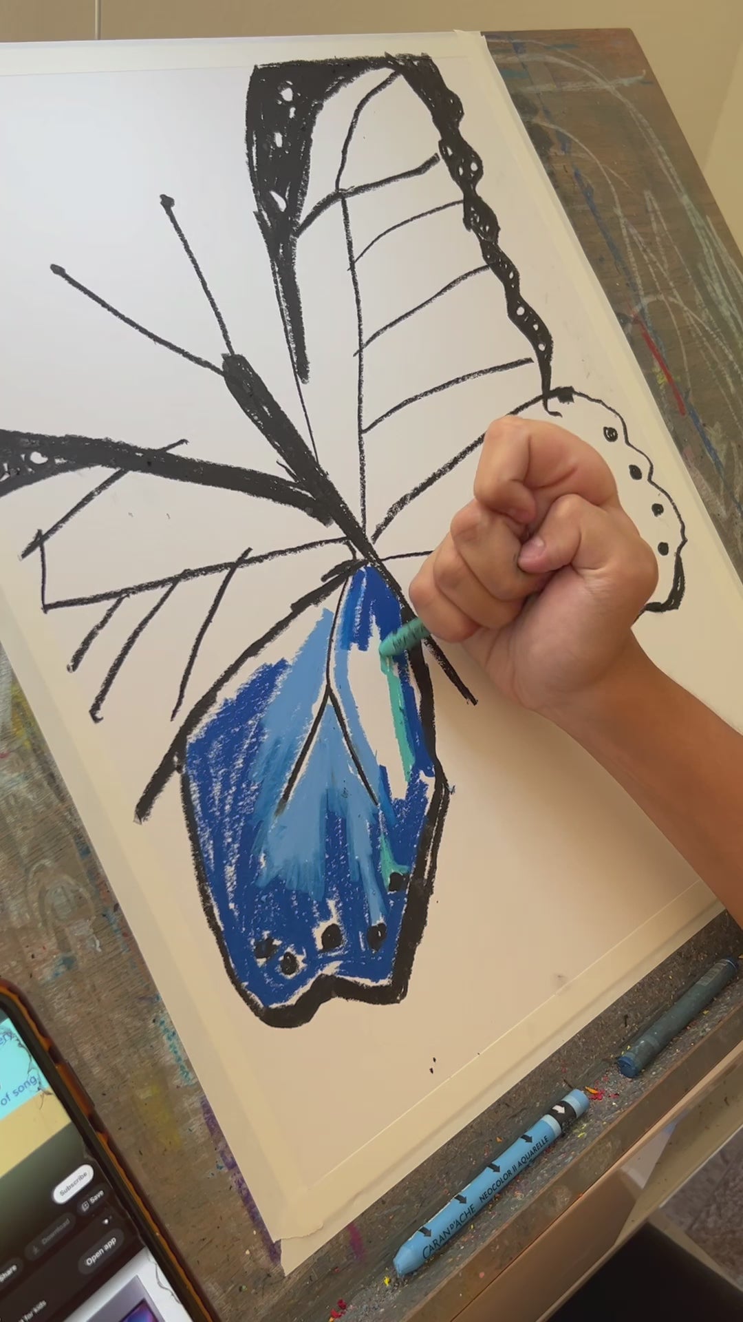 The Blue Butterfly - ORIGINAL  14x17”