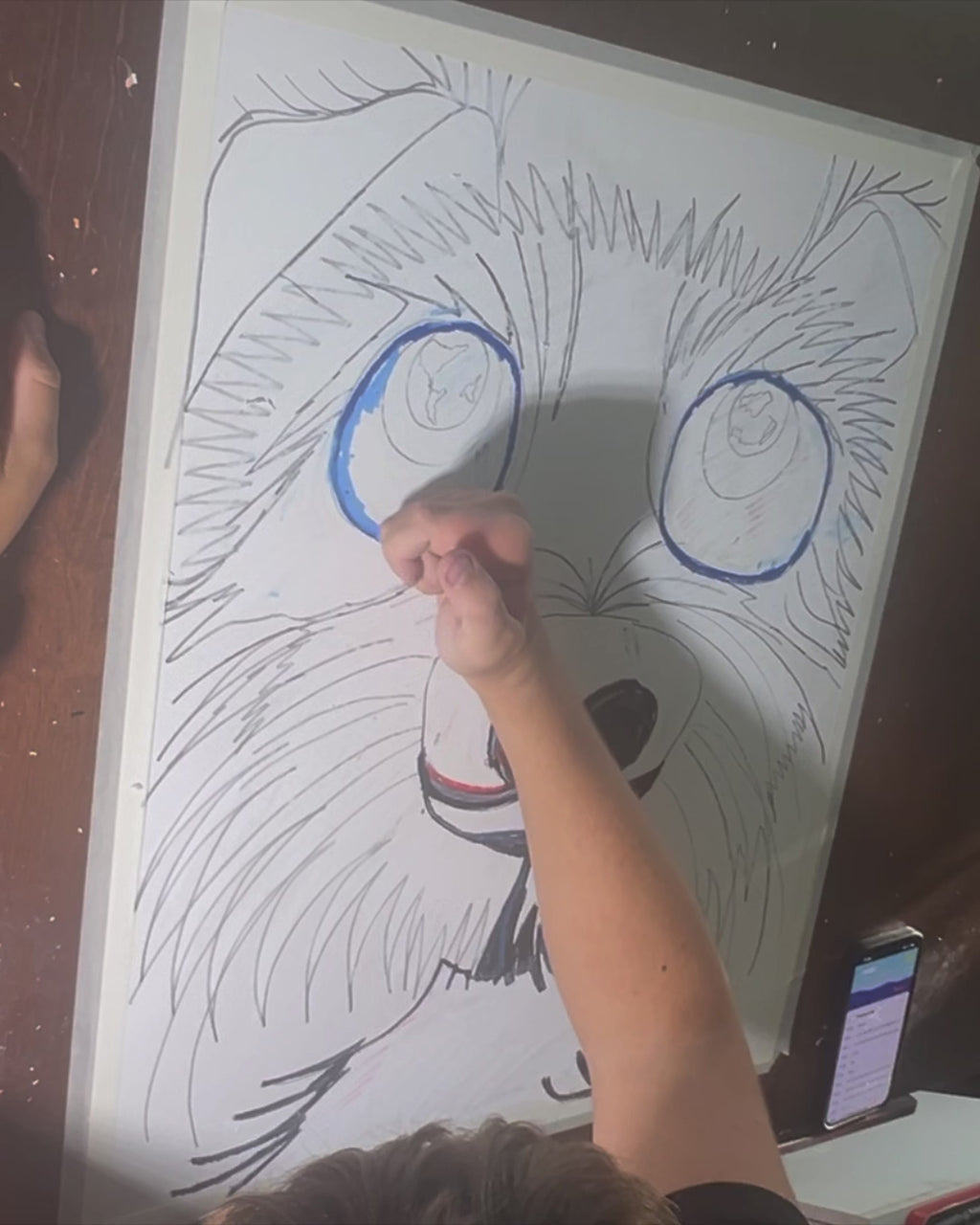 Azure - ORIGINAL OIL PASTEL ARTWORK - 19x24" (video attached)