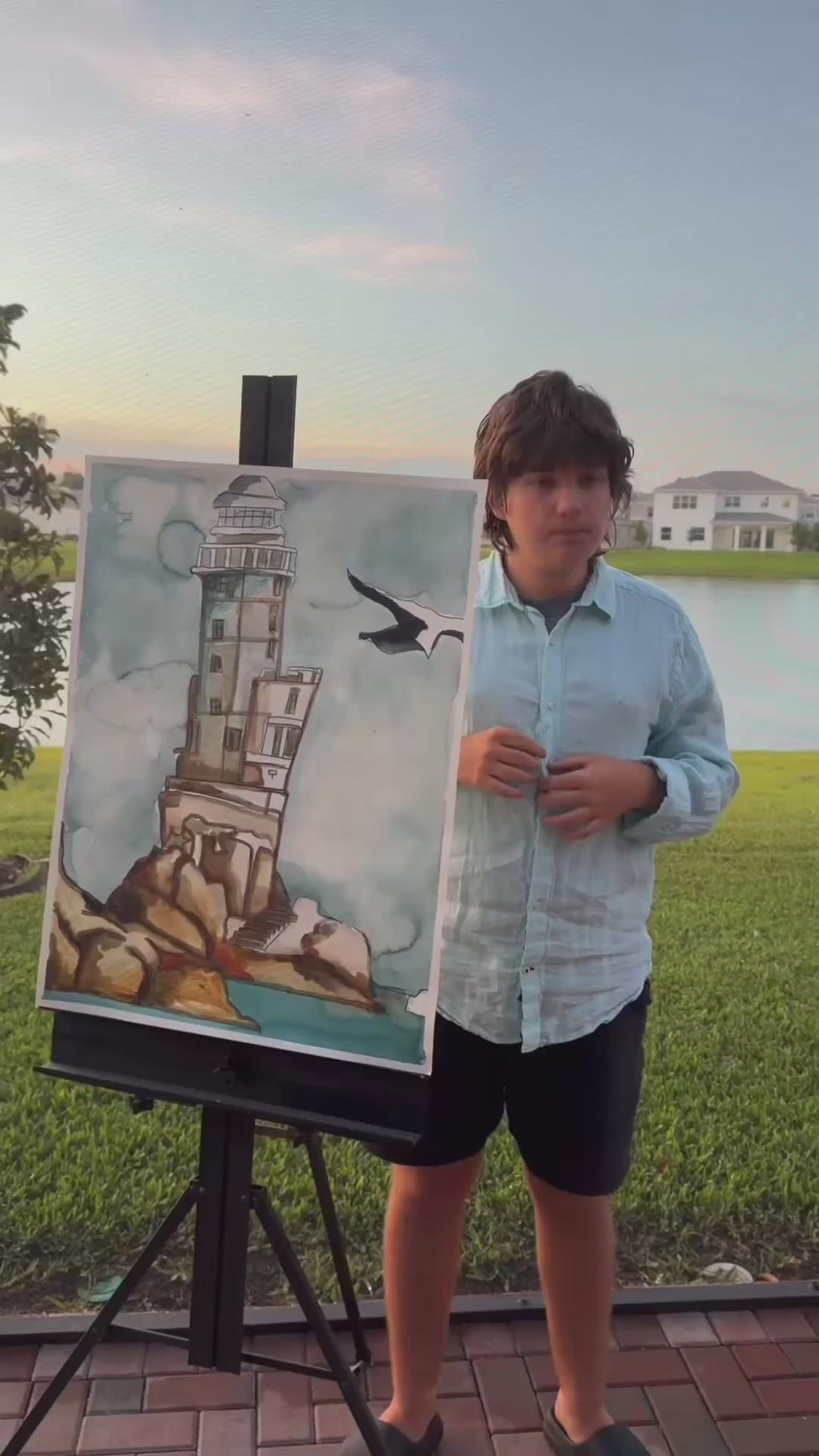 Sea Watch - ORIGINAL Watercolor artwork 22x30” (video attached)