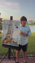 Sea Watch - ORIGINAL Watercolor artwork 22x30” (video attached)