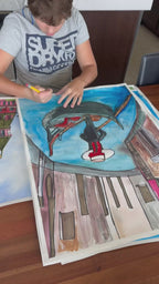 Venice Gondolier - ORIGINAL Watercolor artwork 22x30”