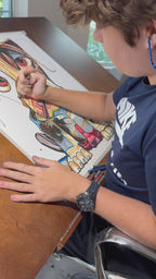 Boxy - ORIGINAL OIL PASTEL ARTWORK - 19x24" (video attached)