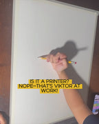 Silly Head - ORIGINAL OIL PASTEL ARTWORK - 19x24" (video attached)