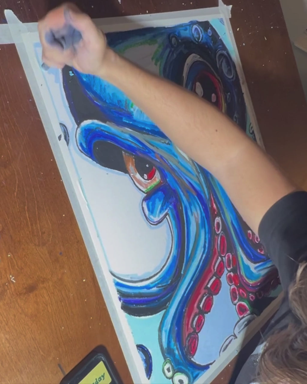 Tangled Up - ORIGINAL OIL PASTEL ARTWORK - 19x24" (video attached)