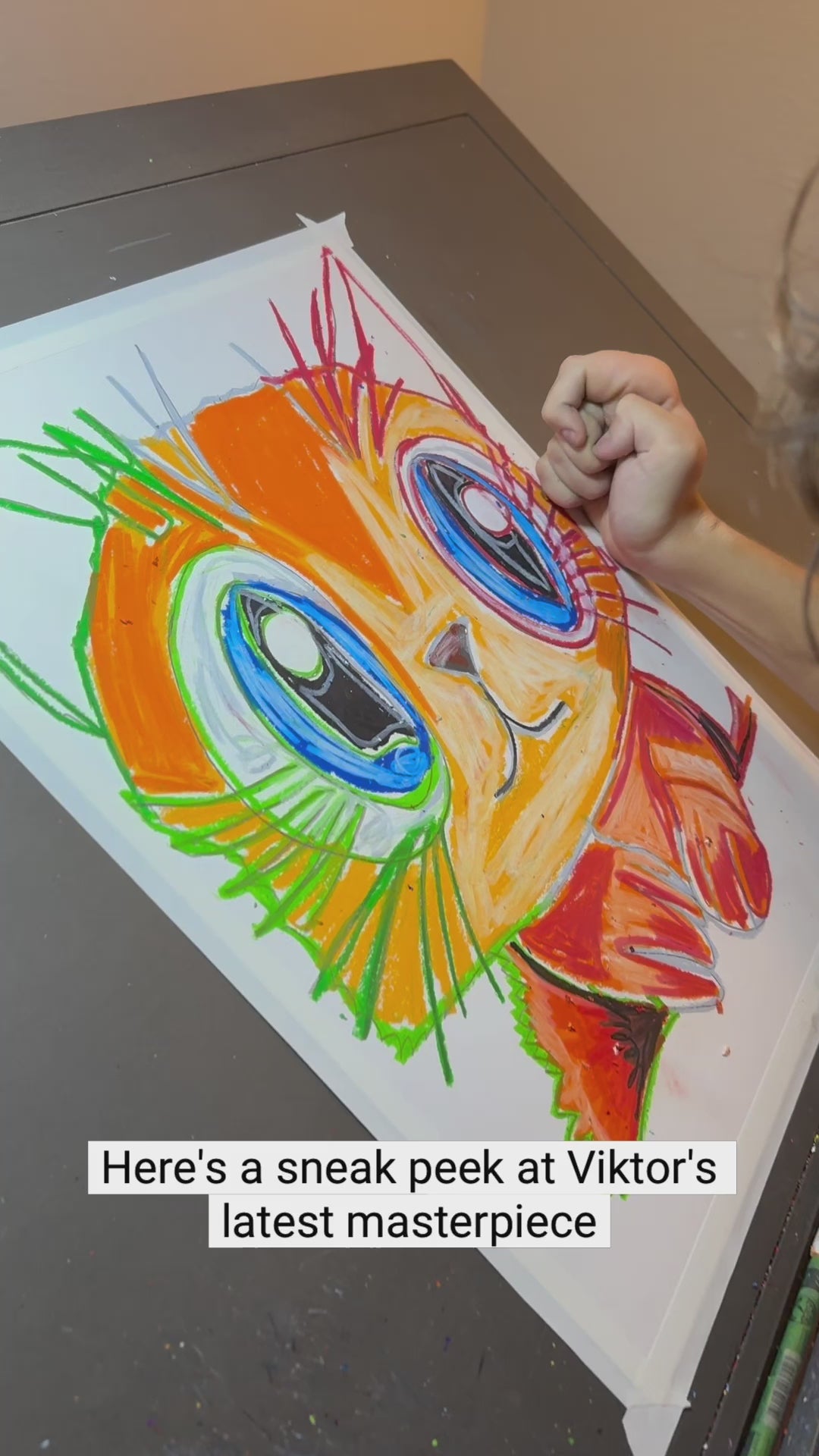 Kitty The Cat  - ORIGINAL  14x17”