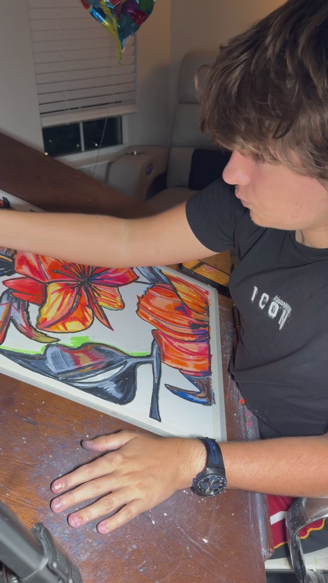 Flavor of Beauty - ORIGINAL OIL PASTEL ARTWORK - 19x24"(video attached)