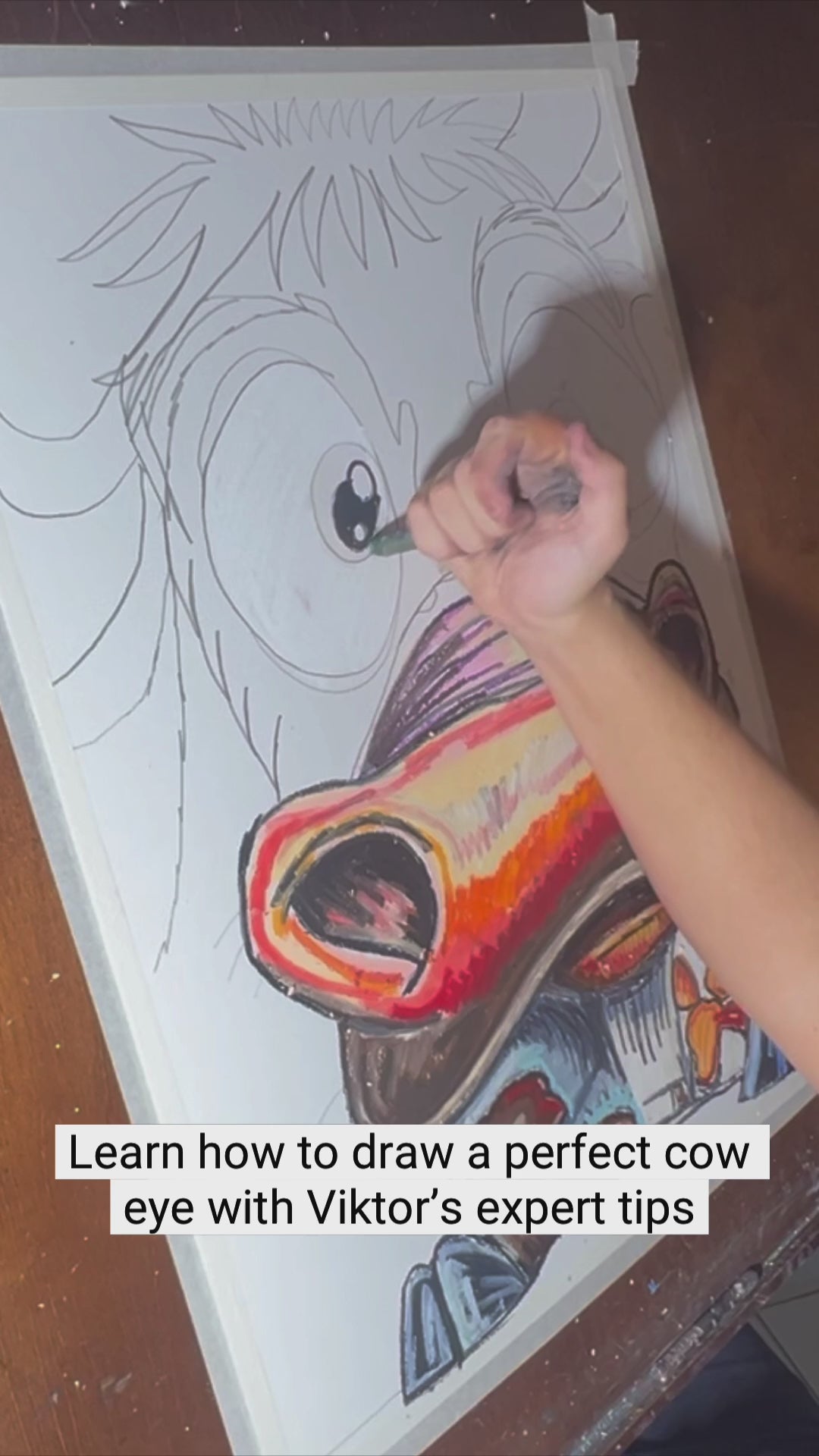 Pastoral Charm - ORIGINAL OIL PASTEL ARTWORK - 19x24" (video attached)