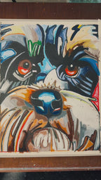 Gizmo  - ORIGINAL OIL PASTEL ARTWORK - 19x24" (video attached)