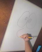 Whiskers and Wonder: A Delightful Mouse Illustration - ORIGINAL OIL PASTEL ARTWORK - 19x24" (video attached)