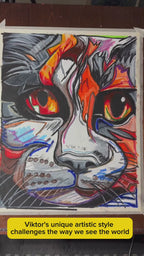Marmalade Muse - ORIGINAL OIL PASTEL ARTWORK - 19x24"(video attached)