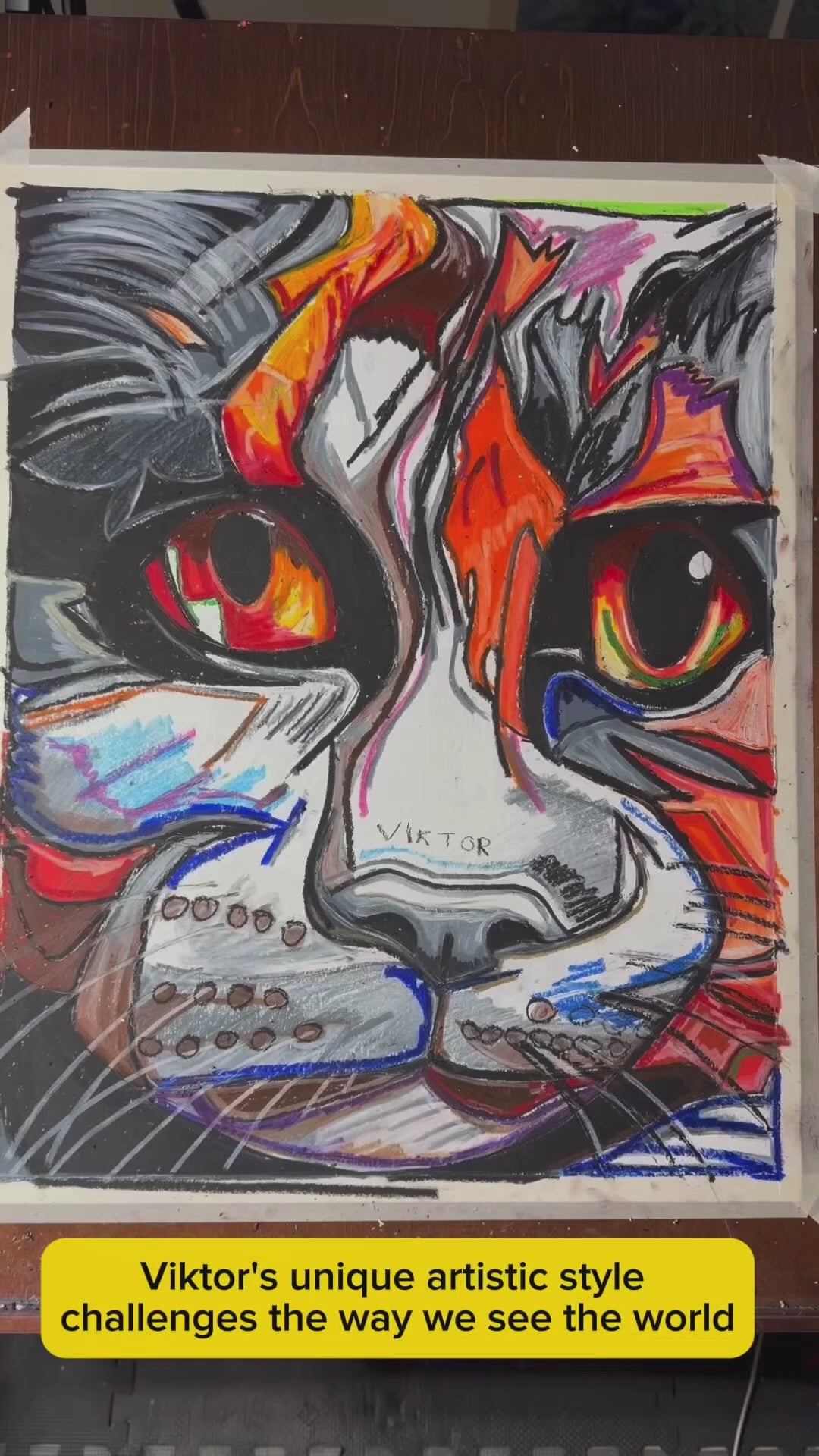Marmalade Muse - ORIGINAL OIL PASTEL ARTWORK - 19x24"(video attached)