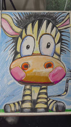 Little Stripe - ORIGINAL Watercolor artwork 22x30” (video attached)