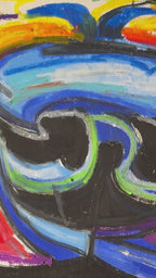 Mochi The Dog - ORIGINAL OIL PASTEL ARTWORK - 19x24" (video attached)