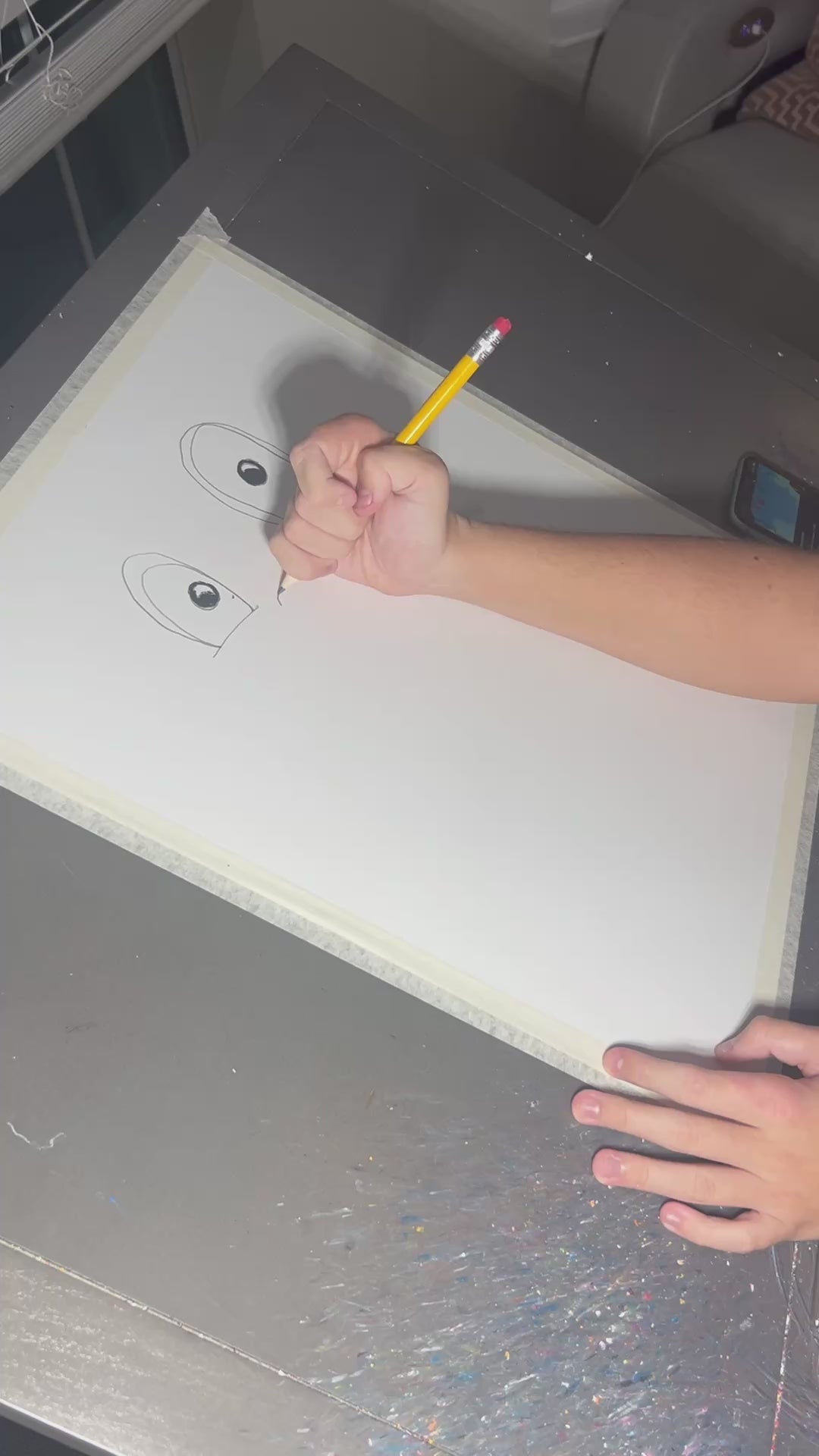 Happy Mouse - ORIGINAL 16x19”