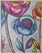 Garden of Enchantment - ORIGINAL OIL PASTEL ARTWORK - 19x24"