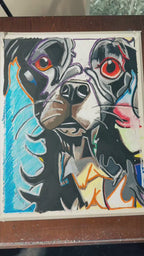 Pawsome Pal - Original oil pastels artwork 19x24” (video attached)