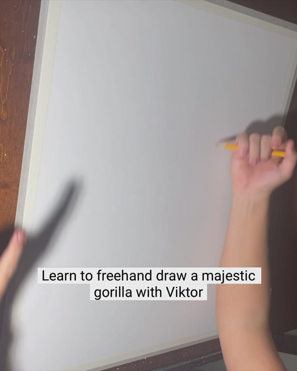 Abstract Gorilla - ORIGINAL OIL PASTEL ARTWORK - 19x24" (video attached)