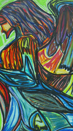 Angel - ORIGINAL OIL PASTEL ARTWORK - 16x19”